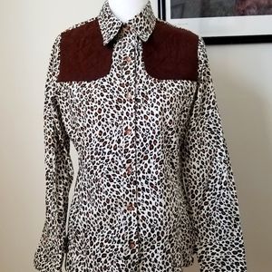 McKenna Quinn Leopard Print Sporting Shirt